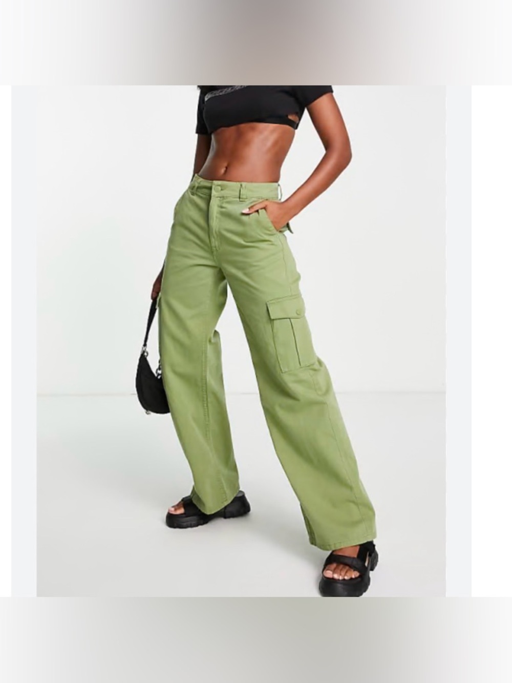 NWT Pull & Bear Straight Leg Cargo Pants Size 6